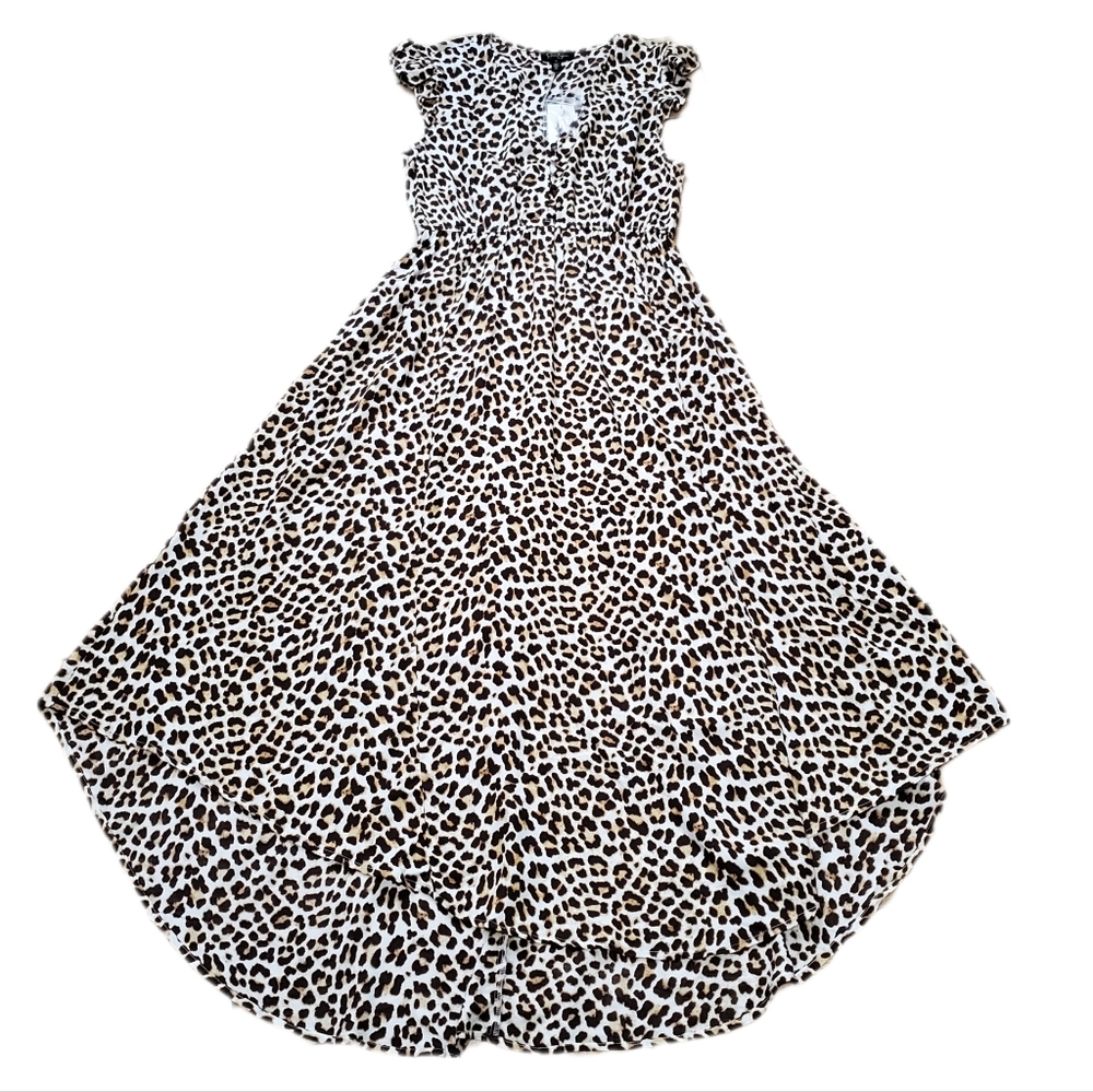 Jessica Simpson NWT Leopard Print V-Neck Dress Sz S - Picture 6 of 9